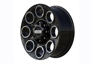 Ford F-350 Super Duty Wheel Kit - Ford Racing - 20 in. X 8 in. Premium Aluminum - Black with Machined Face - `05-`22 Ford F-350 Super Duty Wheel Kit - Ford Racing - 20 in. X 8 in. Premium Aluminum - Black with Machined Face - `05-`22
